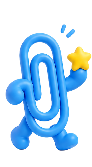 CLIPPY 蓝色回形针角色