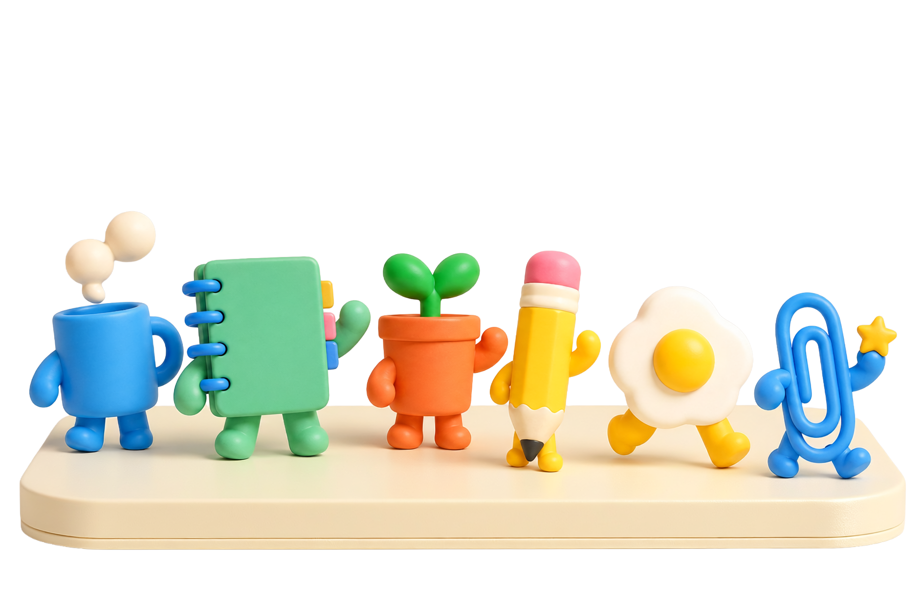 Bright Buddies 六角色桌面摆件